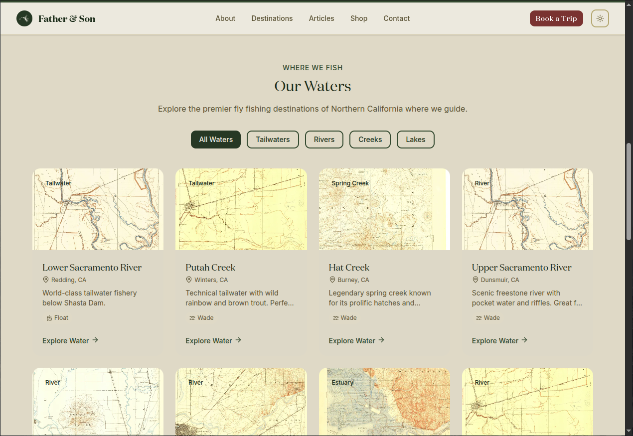 Detailed destination information